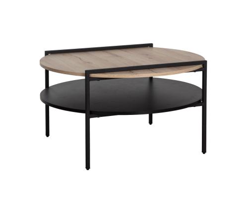 Sohvapöytä HEDVIG 80x80xH45cm, saari/musta