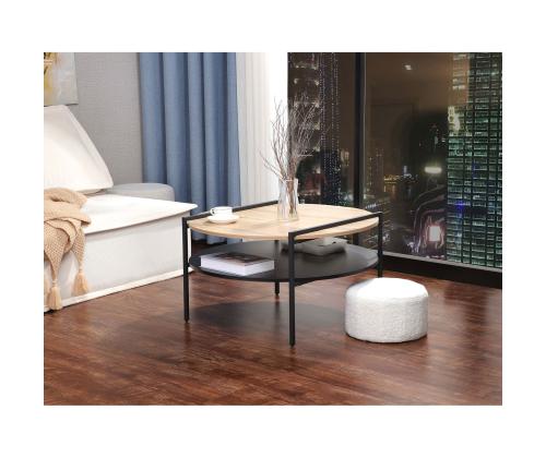 Sohvapöytä HEDVIG 80x80xH45cm, saari/musta