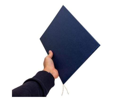 Diplomin kannet OLIMPIC A4 siniset kultanauhalla