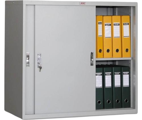 Asiakirjakaappi liukuovilla 832x915x458mm vaaleanharmaa