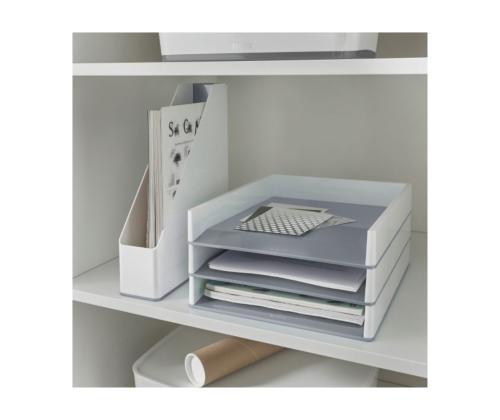 Lehtikotelo Leitz Dual valkoinen/harmaa