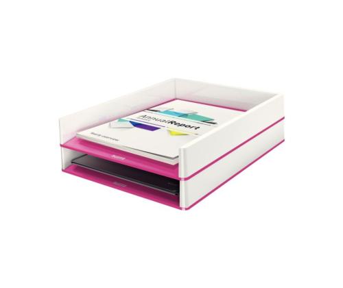 Lomakelaatikko A4 Leitz Dual valkoinen/pinkki