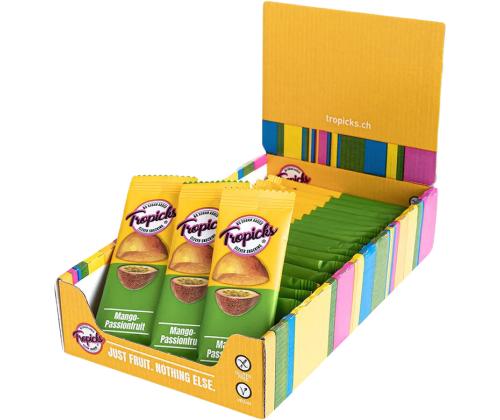 Kuivattu mango-passionpatukka TROPICKS 20g