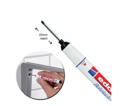 Pysyvä rakennemerkki pitkällä hienokärkisellä EDDING 8850 0,7-1mm musta