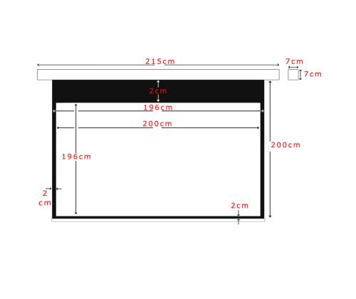 Valkokangas seinään 200x200cm Reflecta