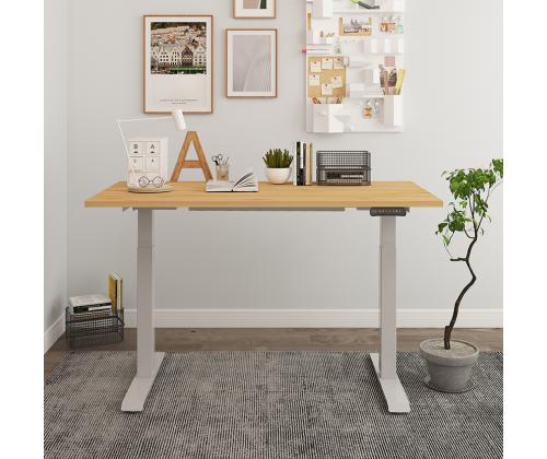 Sähköinen pöytärunko LOCTEK 2-teleskooppinen 2-moottorinen valkoinen