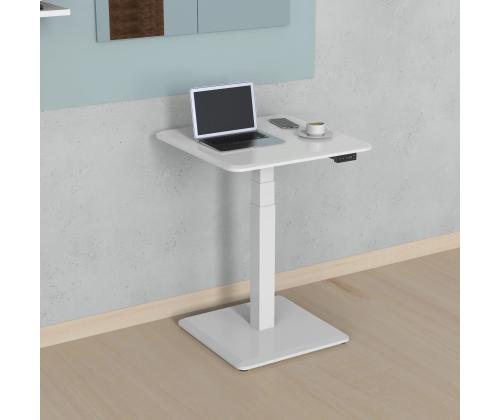 Säädettävä STOO®-pöytä 1 jalalla, valkoinen