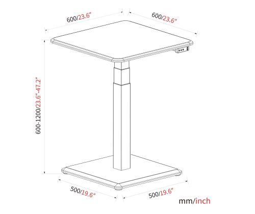 Säädettävä STOO®-pöytä 1 jalalla, valkoinen