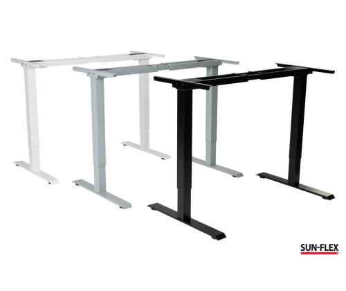 Sähköinen pöytärunko SUN-FLEX Deskframe III 2-teleskooppinen 2-moottorinen hopea