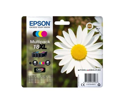 Mustekasetti Epson T181640 No 18XL set (monipakkaus - CMYK) XP-102/202/205/215 XP-302/305/315/322/325 XP-402/405/412/415/425 XP-402/405/412/415/425