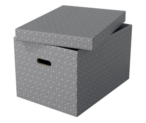 Säilytyslaatikko kannella ESSELTE Home 355x305x510mm (L) harmaa 3kpl