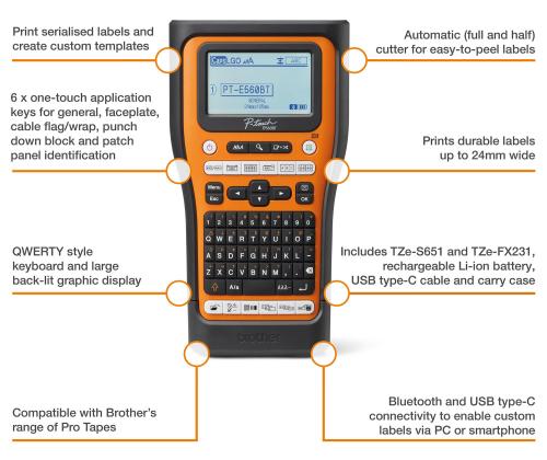 Tarrakirjoitin BROTHER PT-E560BTVP