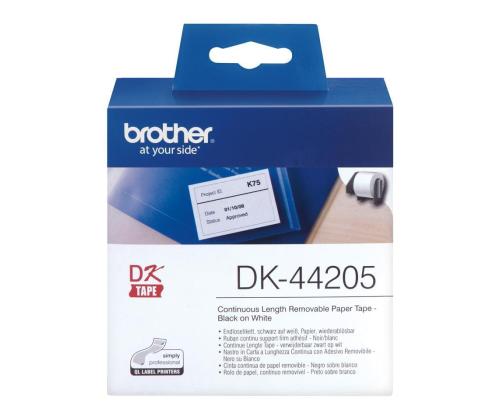 Etikett BROTHER DK44205 kergesti eemaldatav paberteip 62mm valge