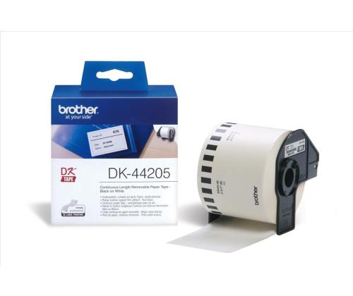 Etikett BROTHER DK44205 kergesti eemaldatav paberteip 62mm valge