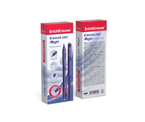 Geelikynä korkilla ERICH KRAUSE Ergoline Magic pyyhittävä 0,5 mm sininen