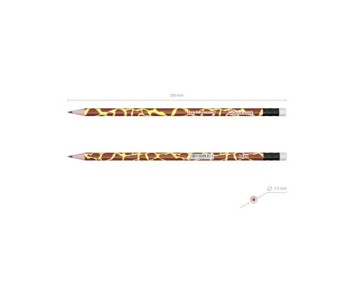 Tavallinen lyijykynä HB kumilla teroitettu ERICH KRAUSE Savanna