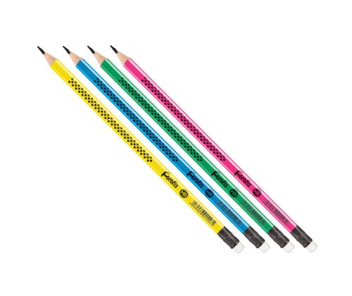 Tavallinen lyijykynä HB kumilla teroitettu kolmiomainen 12kpl/kpl FOROFIS