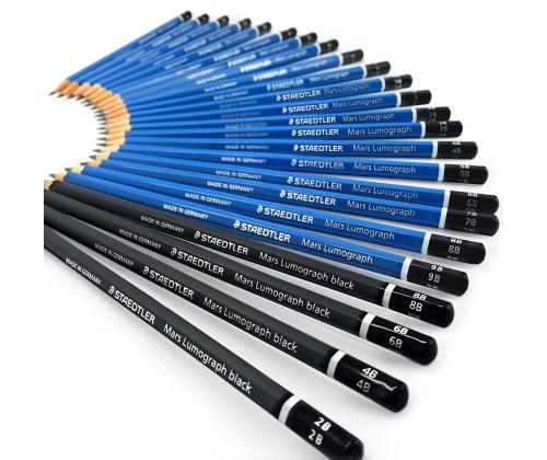 Tavallinen lyijykynä STAEDTLER Mars Lumograph B ilman pyyhekumia