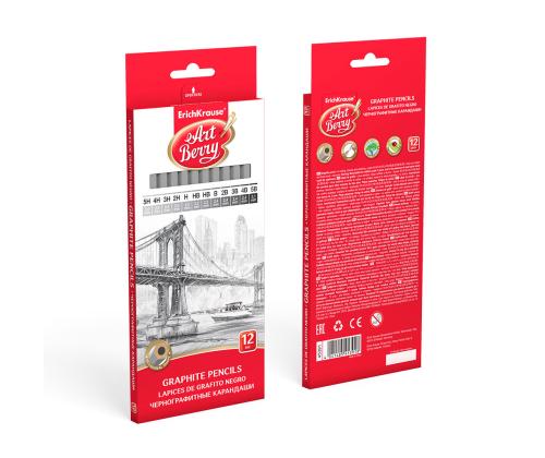Sarja tavallisia kyniä ERICH KRAUSE Art Berry 12 kpl pakkauksessa