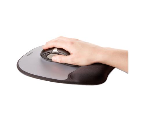 Rannetuella varustettu hiirimatto FELLOWES musta/hopea