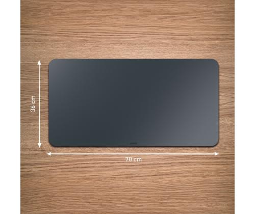 Hiirimatto/pöytäalusta LEITZ Työpöytämatto 36x70cm kierrätetty nahka tummanharmaa