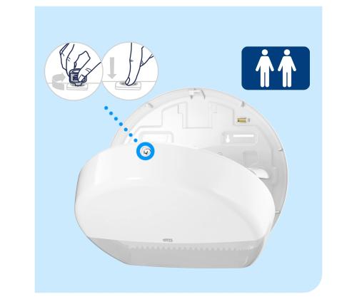 Tork annostelija Mini Jumbo WC-paperirullalle T2 valkoinen