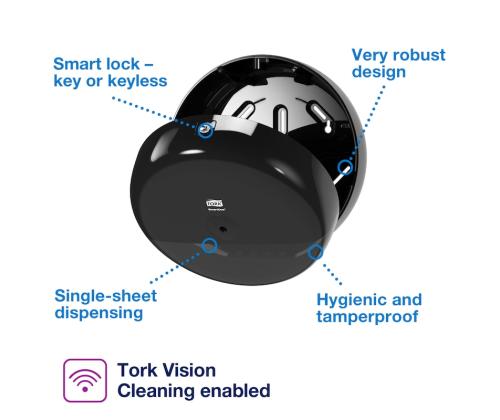 WC-paperiteline TORK Smartone T8 musta (680008)