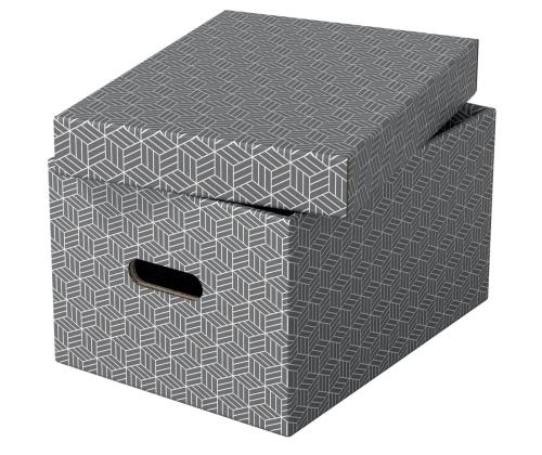 Säilytyslaatikko kannella ESSELTE Home Storage Box Medium (265x205x365mm) 3 kpl pakkauksessa