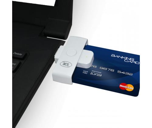 Henkilökortinlukija ACR-39U-N1 USB valkoinen