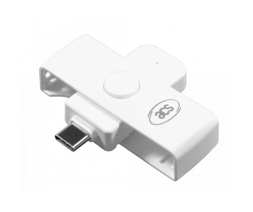 Henkilökortinlukija USB-C (ACR39U-NF) valkoinen