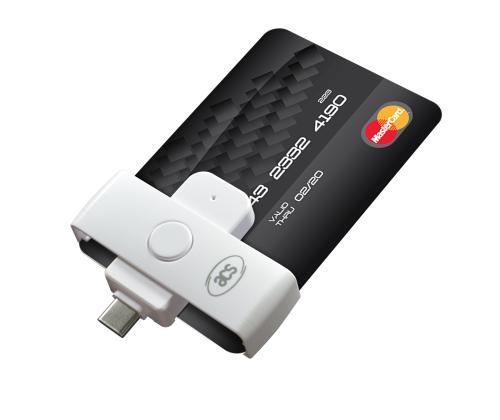 Henkilökortinlukija USB-C (ACR39U-NF) valkoinen