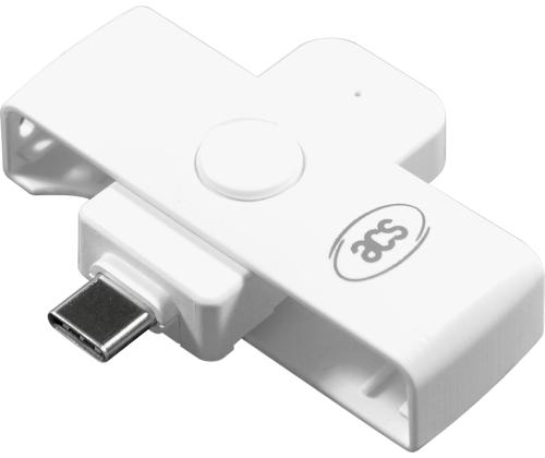 Henkilökortinlukija USB-C (ACR39U-NF) valkoinen