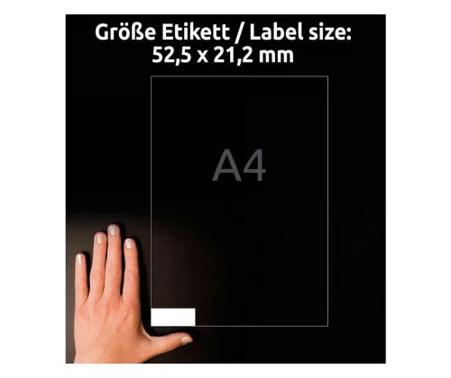 Kopio-lasertarra 52,2x21,2mm 100 arkkia/ltk. ZW 3668E 56-osainen