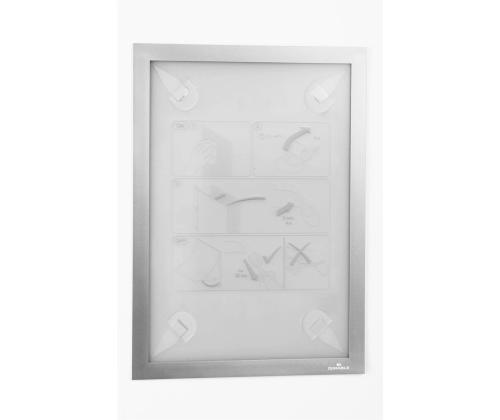 Magneettinen tietokirja A4 DURABLE Duraframe tapetti hopea