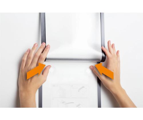 Magneettinen tietokirja A4 DURABLE Duraframe tapetti hopea