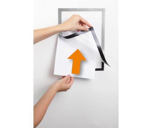 Magneettinen tietokirja A4 DURABLE Duraframe tapetti hopea