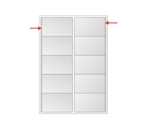 Itseliimautuva käyntikorttitasku 60x100mm 2 kpl per arkki