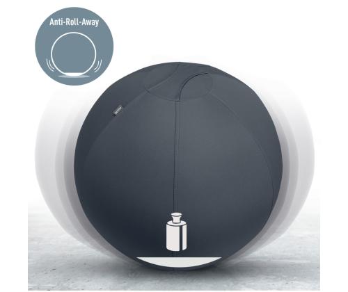 Istuinpallo ergonominen LEITZ Ergo 65cm.Anti-Roll-Away tummanharmaa