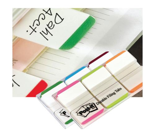 Kirjanmerkki 25,4x38mm POST-IT 686PGO 3 värin pakkauksessa