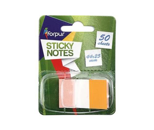 Kirjanmerkki 44x25mm FORPUS oranssi 50 kpl pakkauksessa