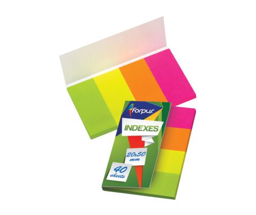 Kirjanmerkki paperista 20x50mm FORPUS 4 väriä