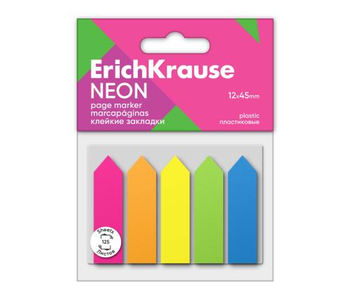 Kirjanmerkki muovi 12x45mm ERICH KRAUSE 5 värin nuolta