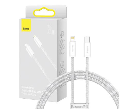 Kaapeli Baseus APPLE iPhone Lightning - USB-C 20W 1m valkoinen