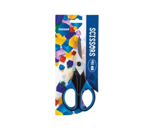 Sakset 14 cm kumipäällysteisellä kahvalla CENTRUM, terävä kärki, pehmeä kahva