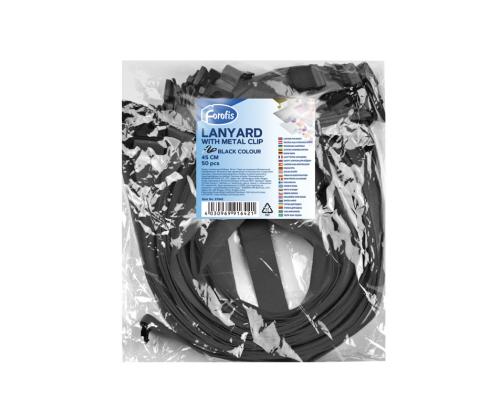 Kaulus pikakarbiinihaarukalla FOROFIS 45x2cm musta