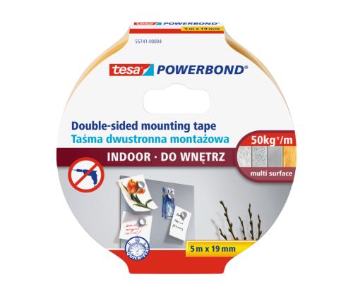 Kaksipuolinen vahva vaahtomuoviteippi sisätiloihin TESA 5mx19mm