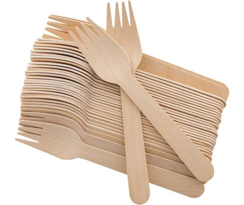 Kahvel kasepuidust SMILE biolagunevad 20 tk