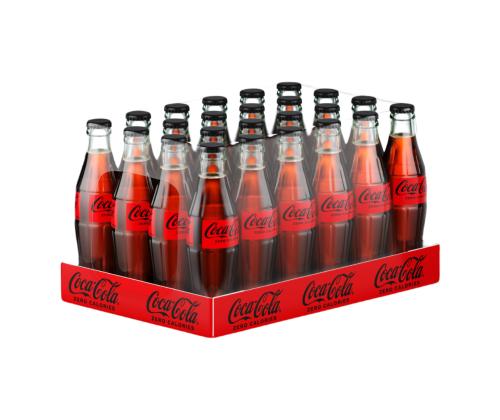 Virvoitusjuoma COCA-COLA Zero 250ml lasipullossa
