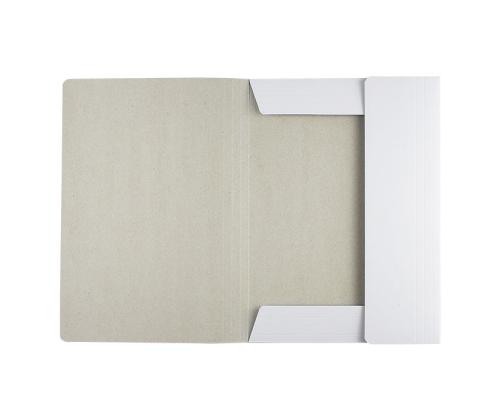 Pahvikansio kumilla GRAND A4 valkoinen