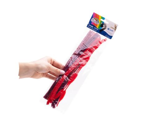 Hiuslanka 6mm 30cm 20kpl pakkauksessa punaiset